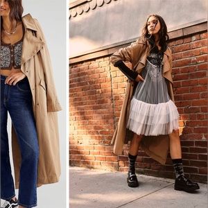 Free People NWOT Soho Rain Trench Coat